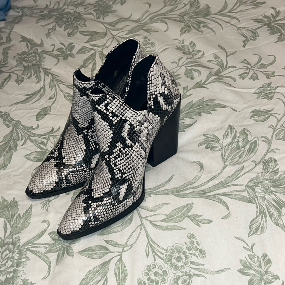 Naturalizer Women’s Rosetta Ankle/Bootie Boot in Alabaster Snake
